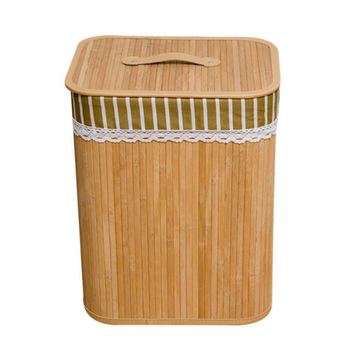 Bamboo Laundry Bin with Lid